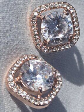 Rose Gold Stud Earrings Worn Once